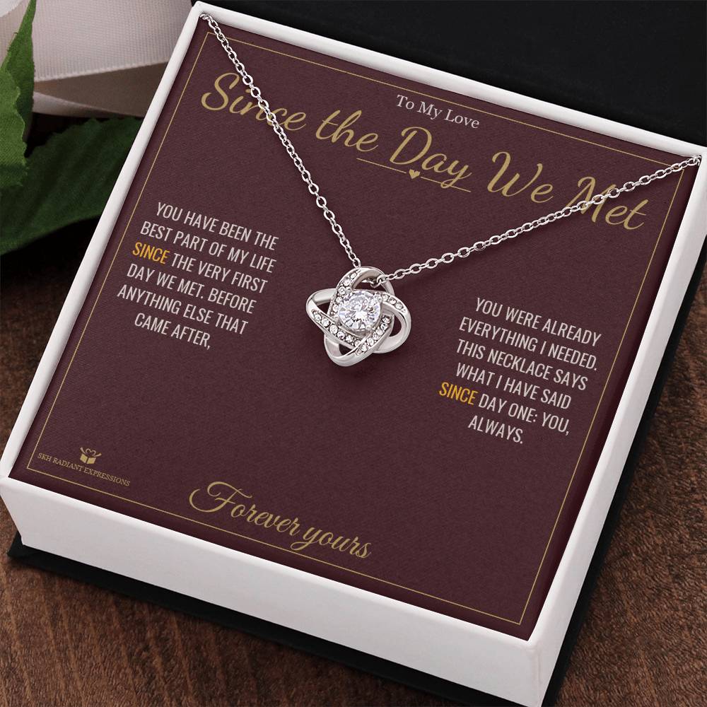 Since the Day We Met - Love Knot Necklace for Partner