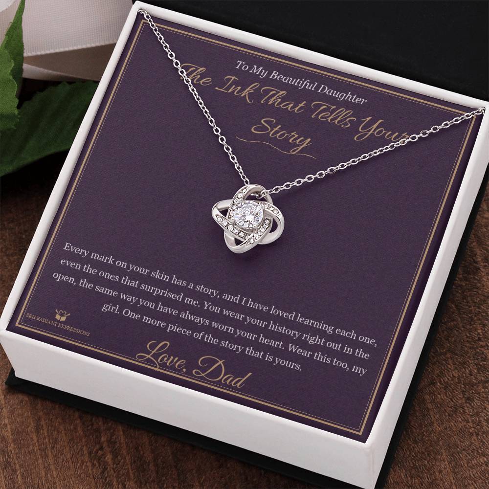 The Ink That Tells Your Story - Love Knot Necklace for Daughter