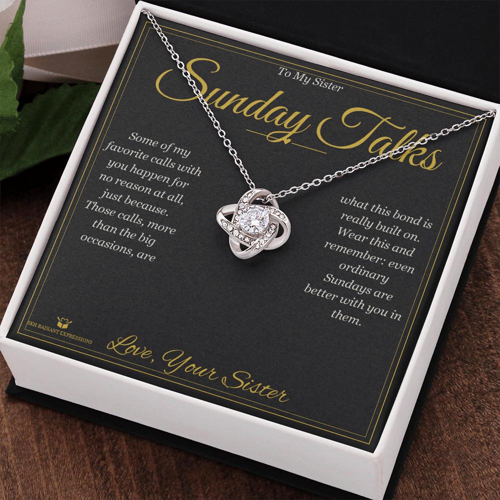 Sunday Talks - Love Knot Necklace for Sister