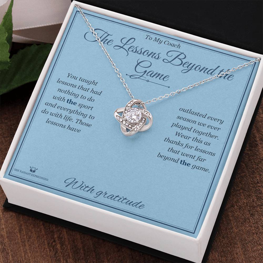 The Lessons Beyond the Game - Love Knot Necklace for Coach