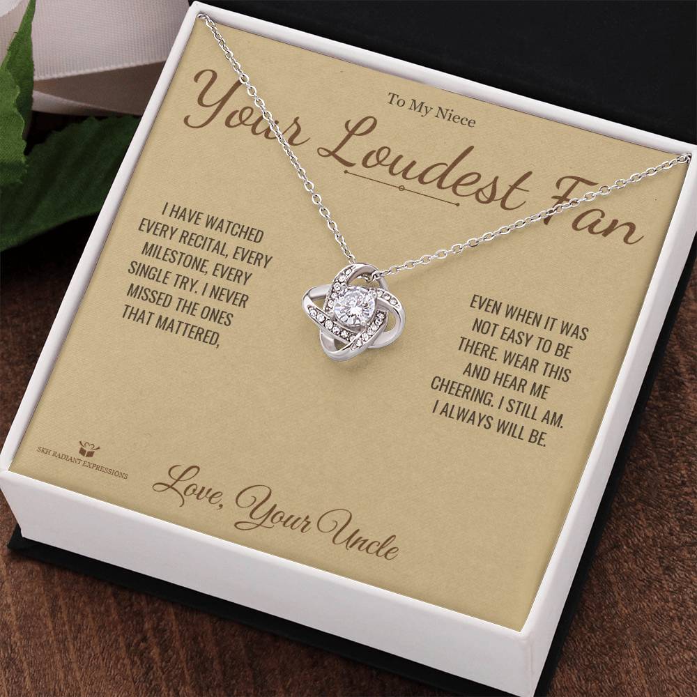 Your Loudest Fan - Love Knot Necklace for Niece