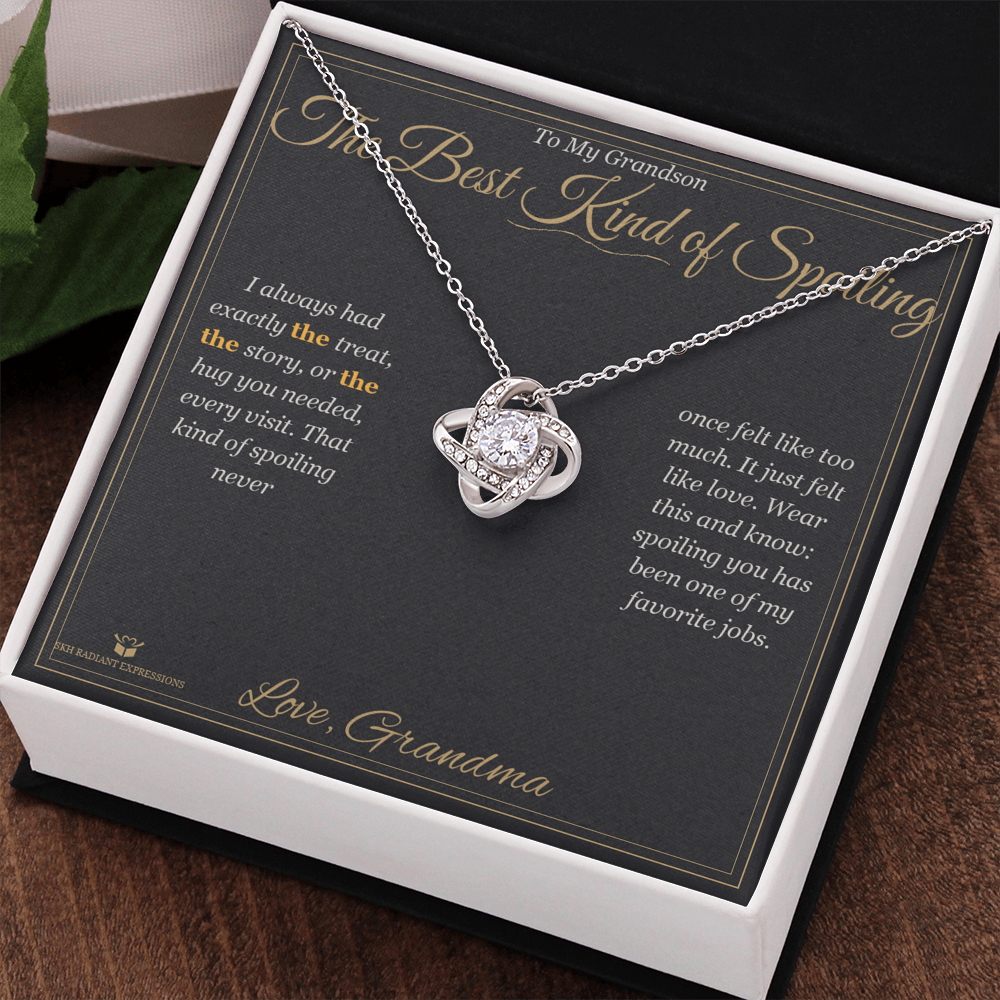 The Best Kind of Spoiling - Love Knot Necklace for Grandson