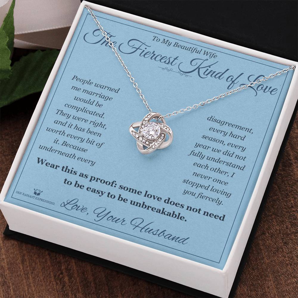 The Fiercest Kind of Love - Love Knot Necklace for Wife