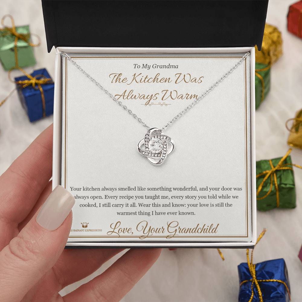 The Kitchen Was Always Warm - Love Knot Necklace for Grandmother