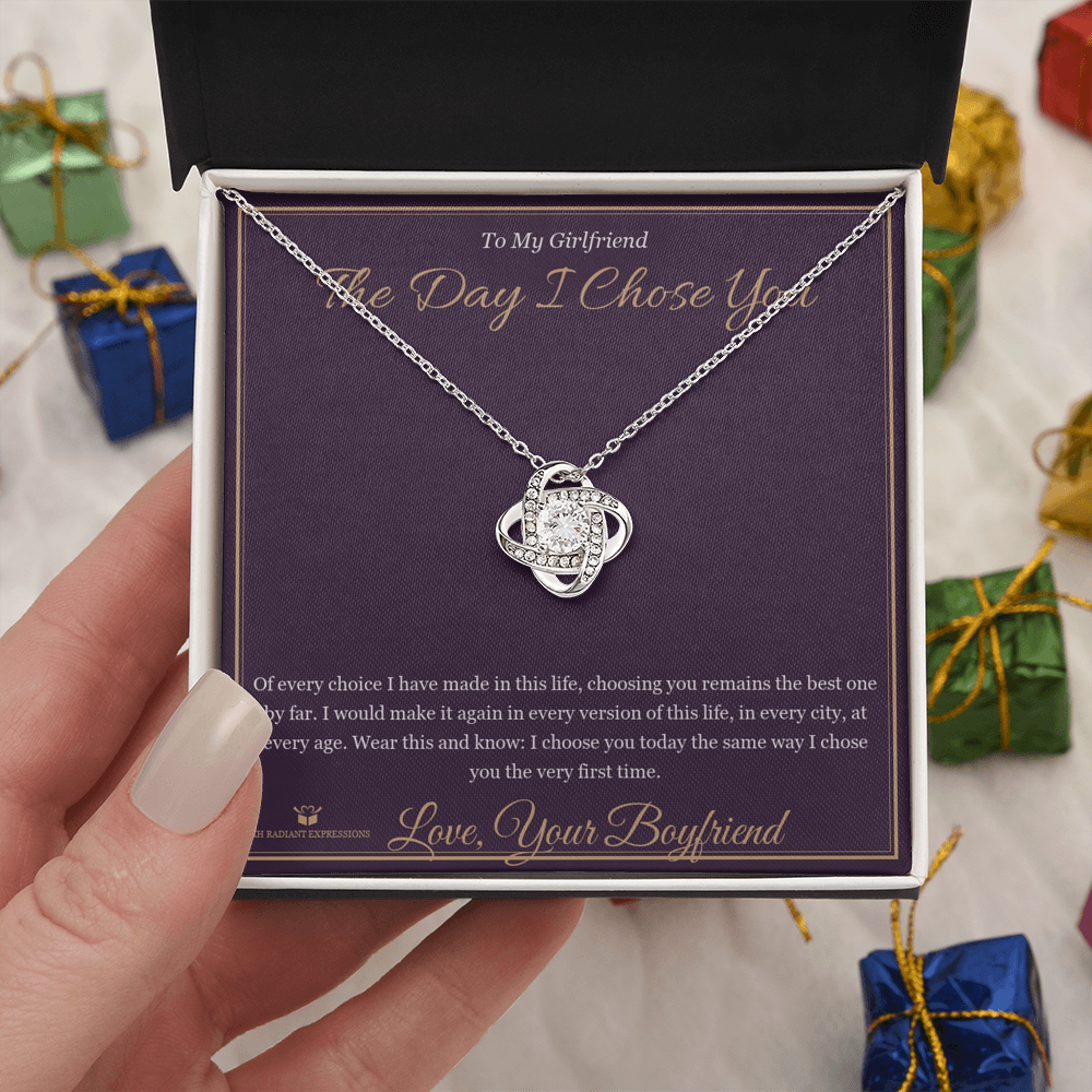 The Day I Chose You - Love Knot Necklace for Girlfriend