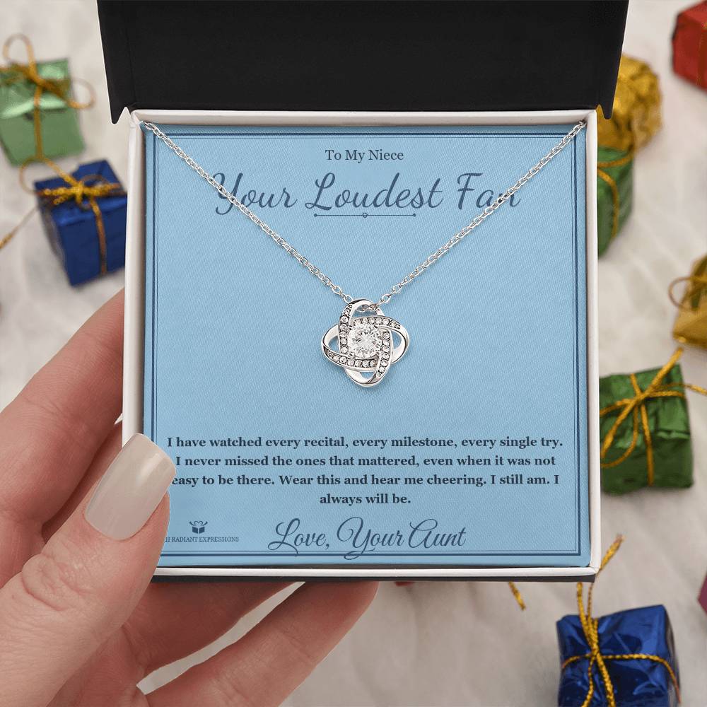 Your Loudest Fan - Love Knot Necklace for Niece