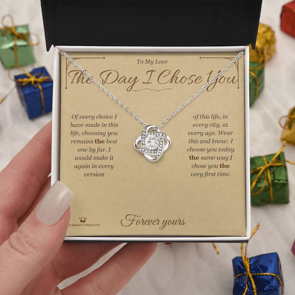 The Day I Chose You - Love Knot Necklace for Partner