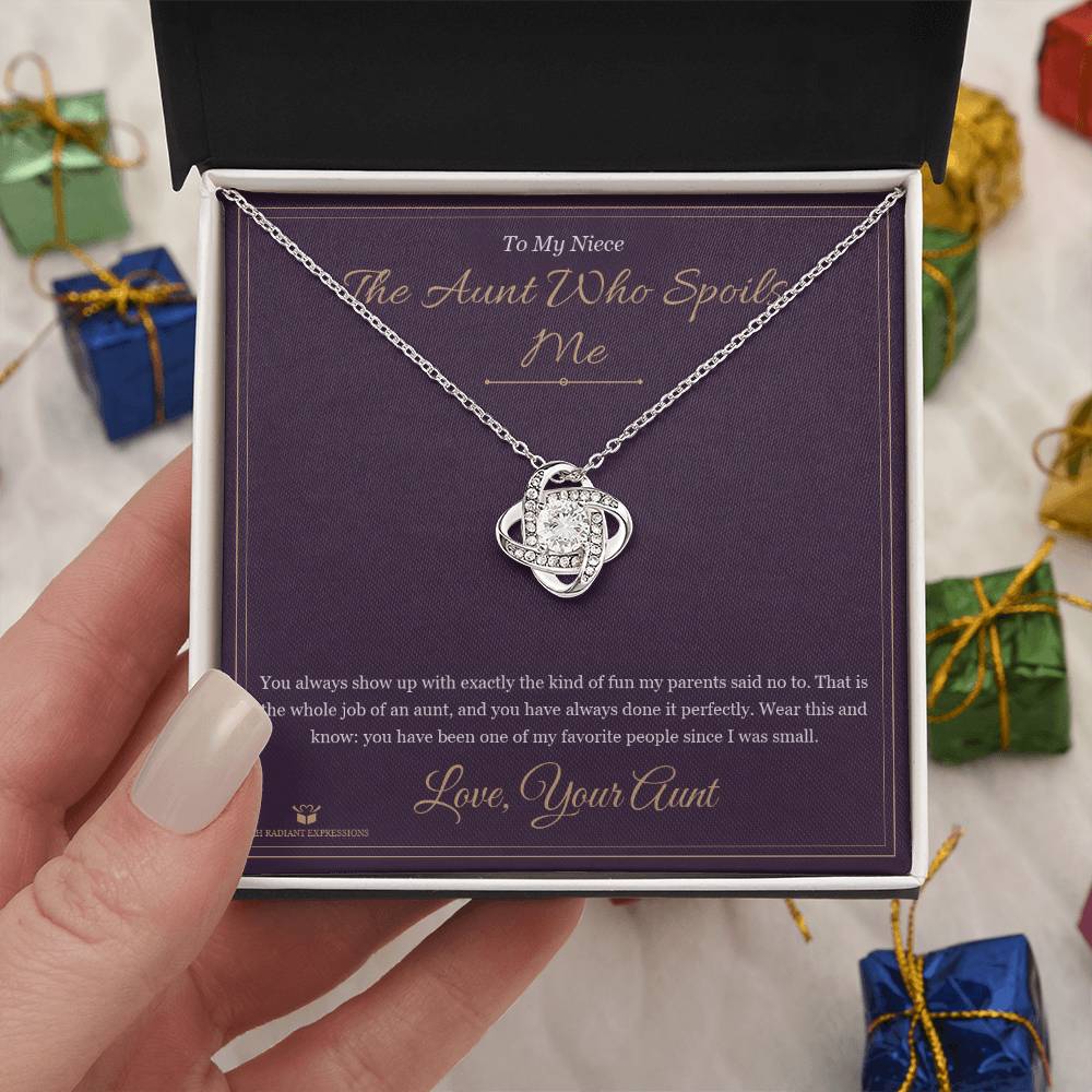 The Aunt Who Spoils Me - Love Knot Necklace for Niece