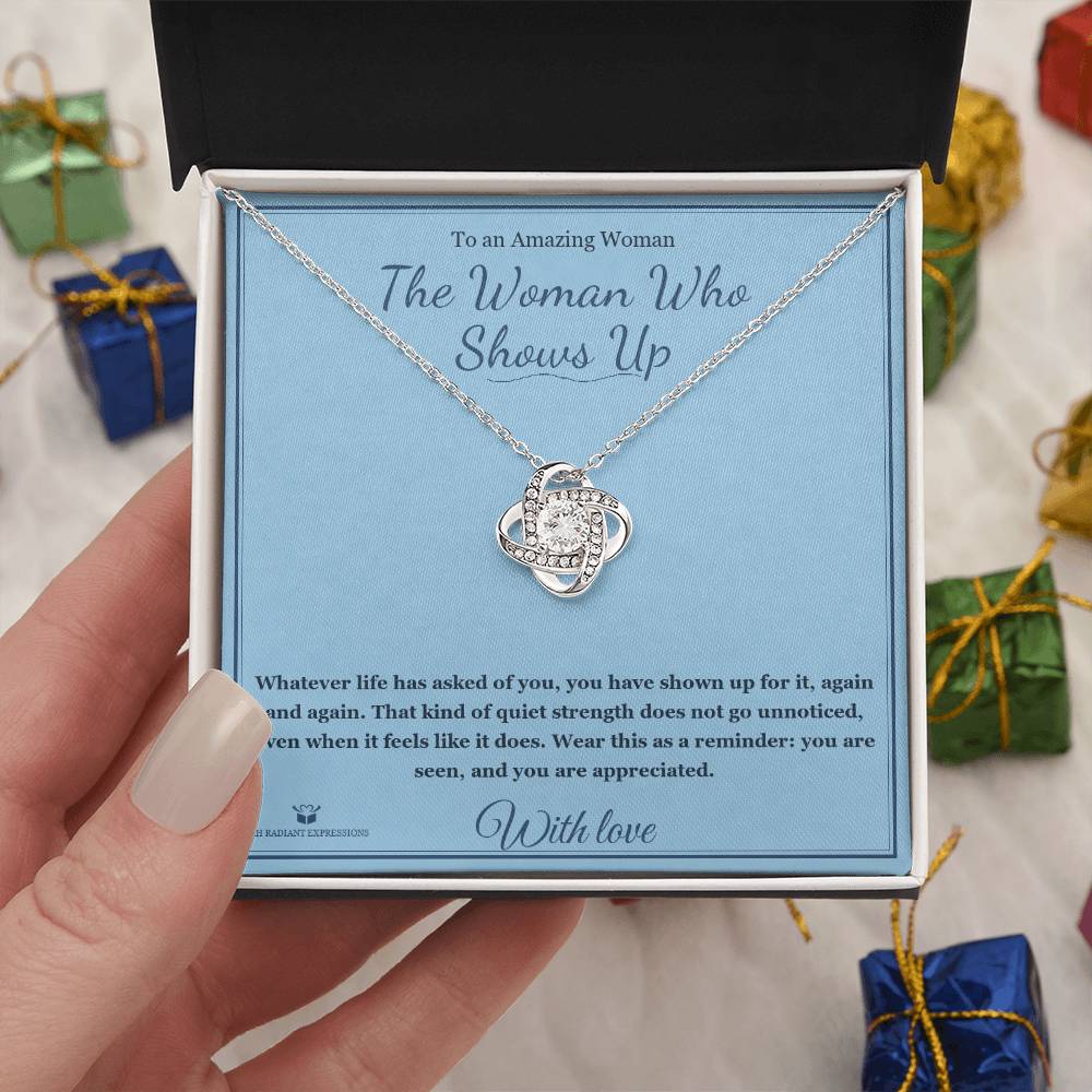 The Woman Who Shows Up - Love Knot Necklace for Her