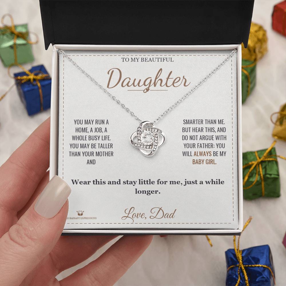 Always My Baby - Love Knot Necklace for Daughter - personalized keepsake gift from SKH Radiant Expressions