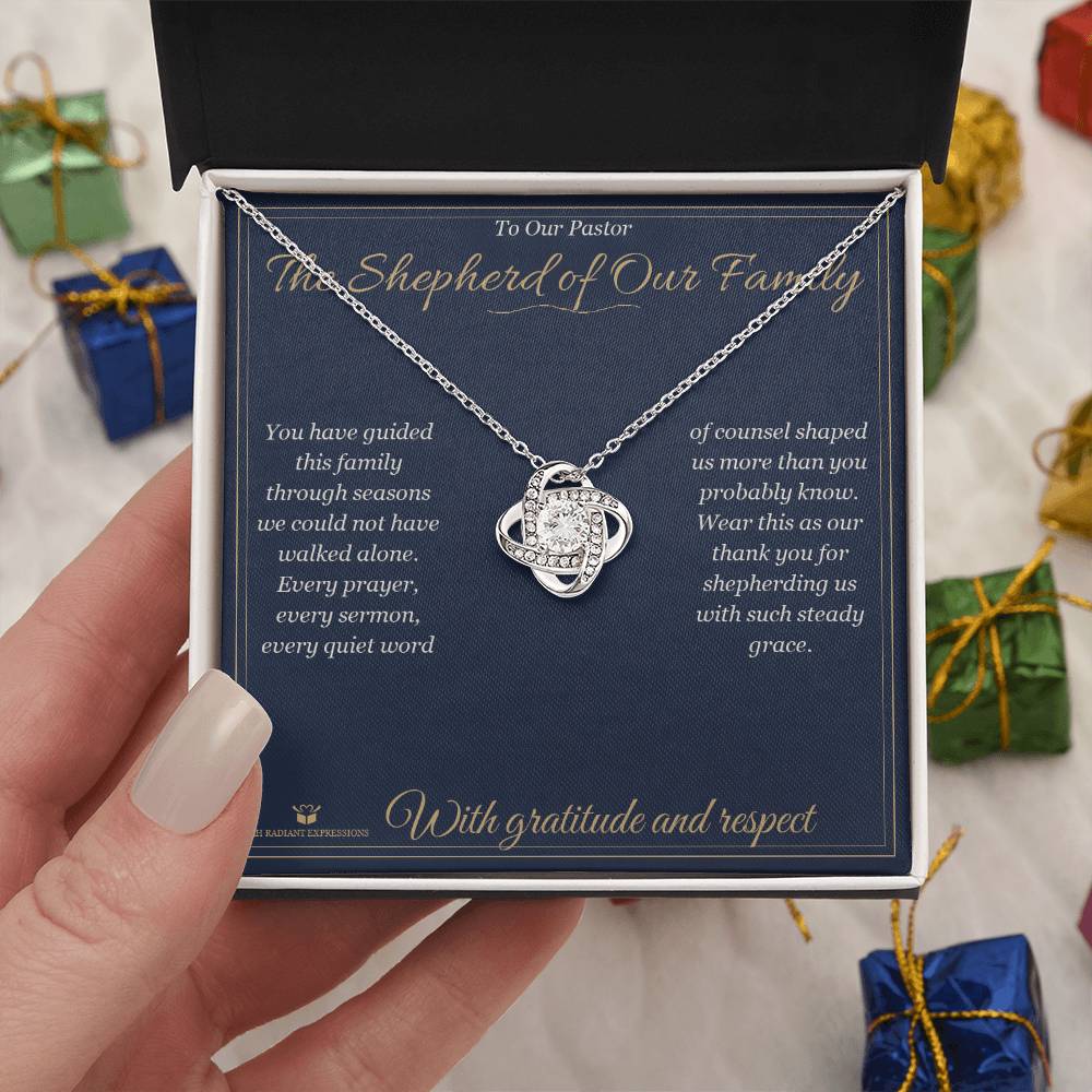 The Shepherd of Our Family - Love Knot Necklace for Pastor