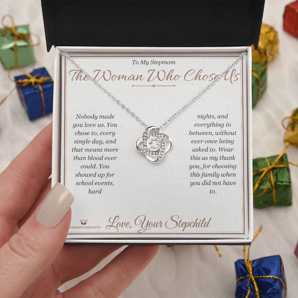 The Woman Who Chose Us - Love Knot Necklace for Stepmom