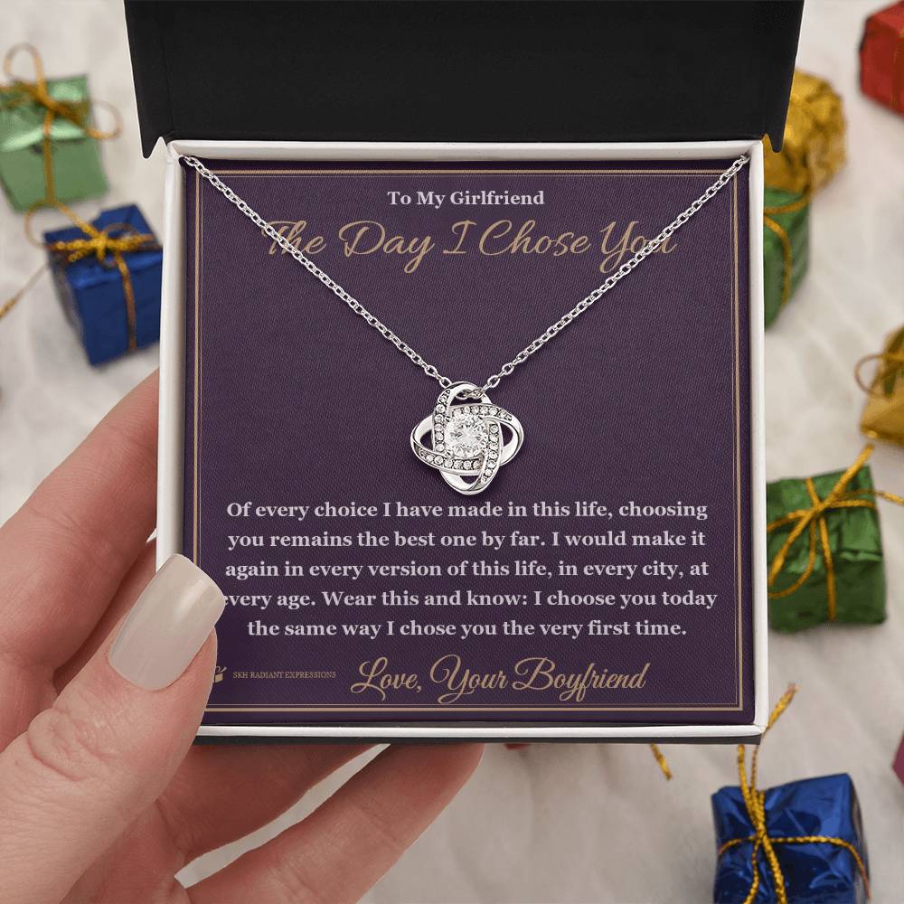 The Day I Chose You - Love Knot Necklace for Girlfriend