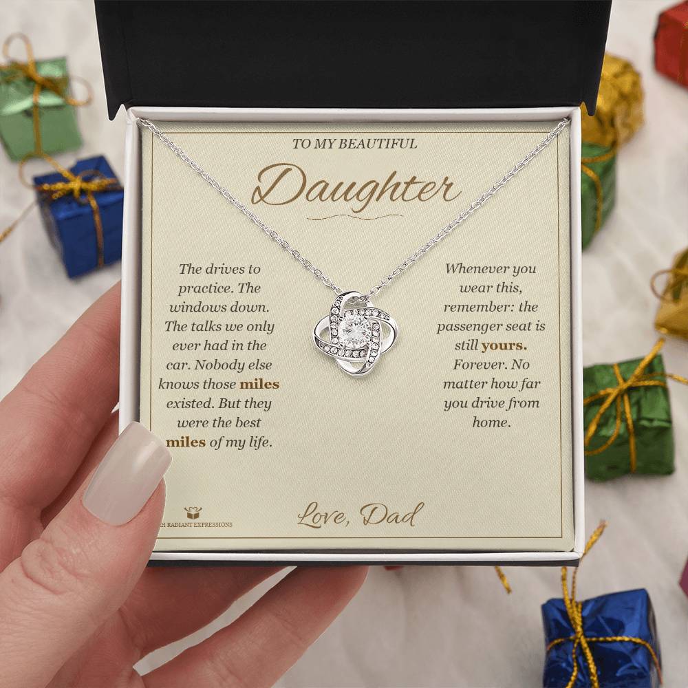 The Passenger Seat - Love Knot Necklace for Daughter - personalized keepsake gift from SKH Radiant Expressions