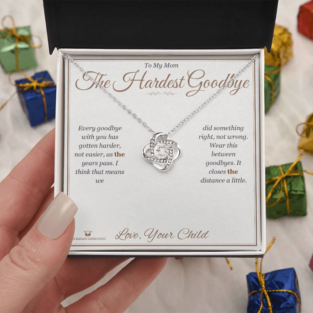 The Hardest Goodbye - Love Knot Necklace for Mom - personalized keepsake gift from SKH Radiant Expressions