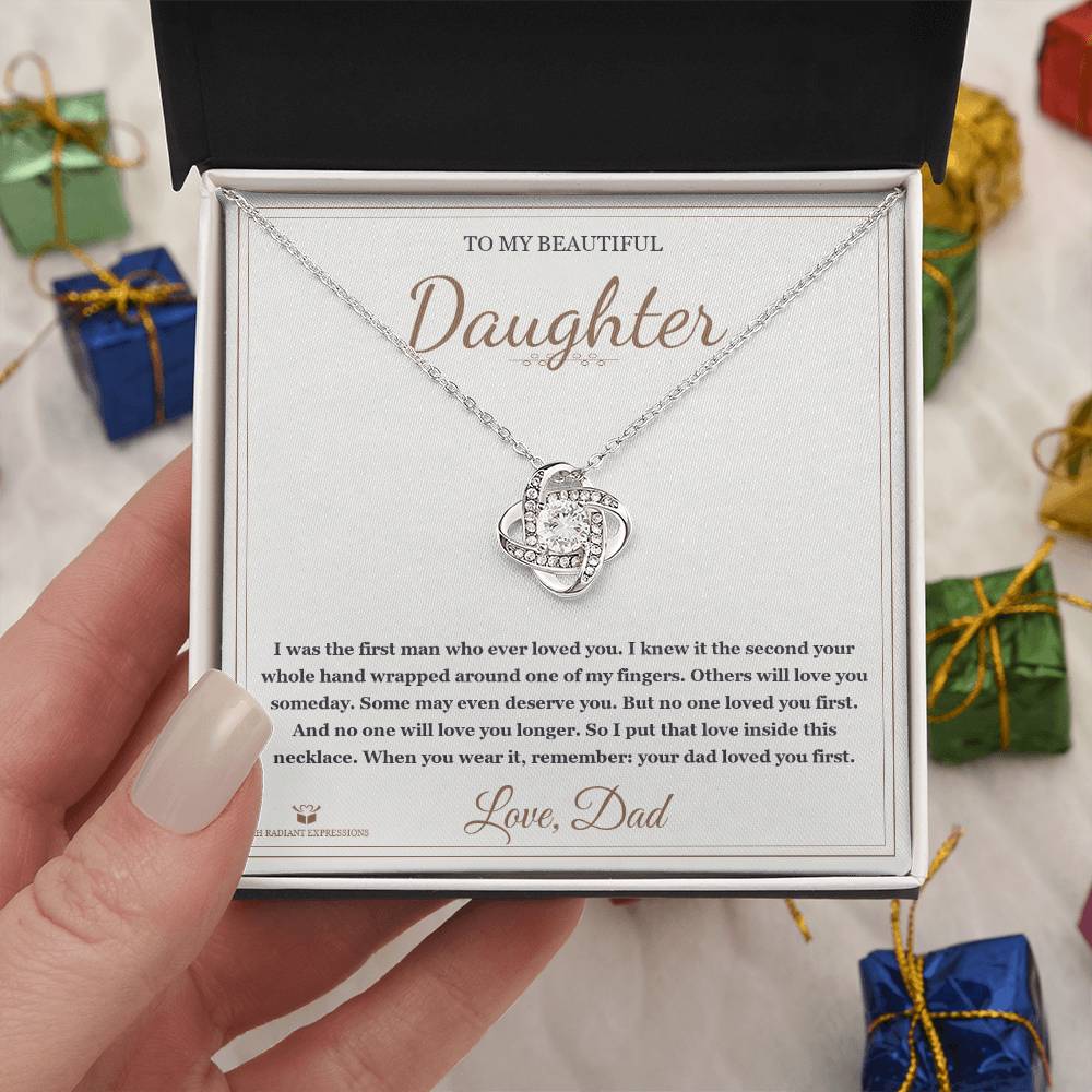 The First Man - Love Knot Necklace for Daughter