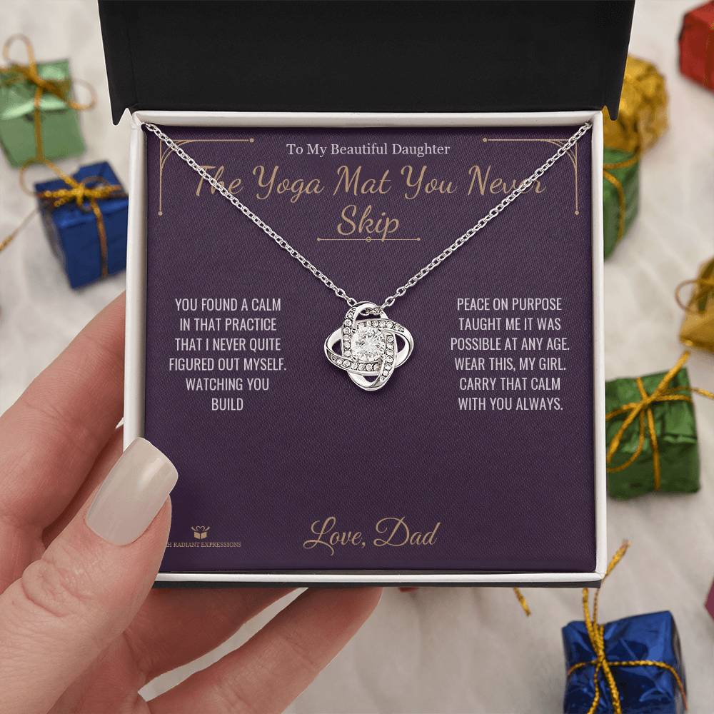 The Yoga Mat You Never Skip - Love Knot Necklace for Daughter