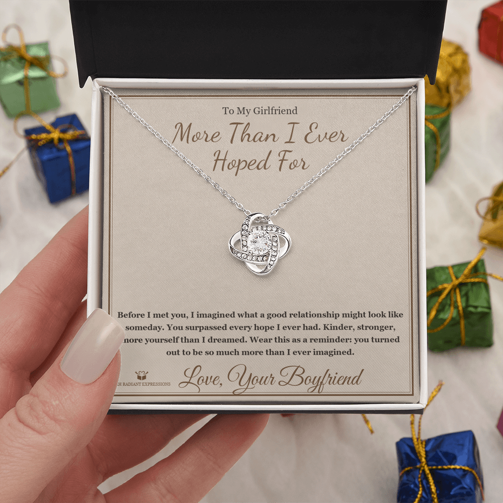 More Than I Ever Hoped For - Love Knot Necklace for Girlfriend