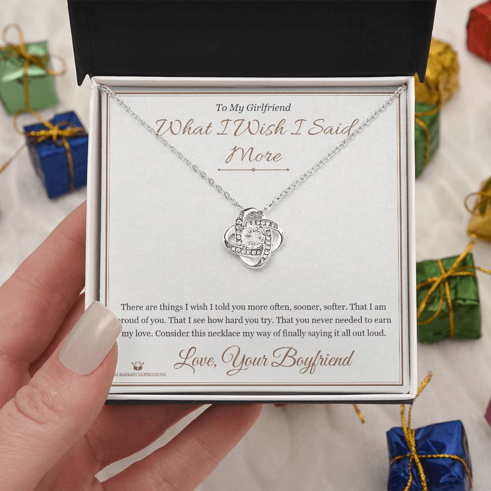 What I Wish I Said More - Love Knot Necklace for Girlfriend