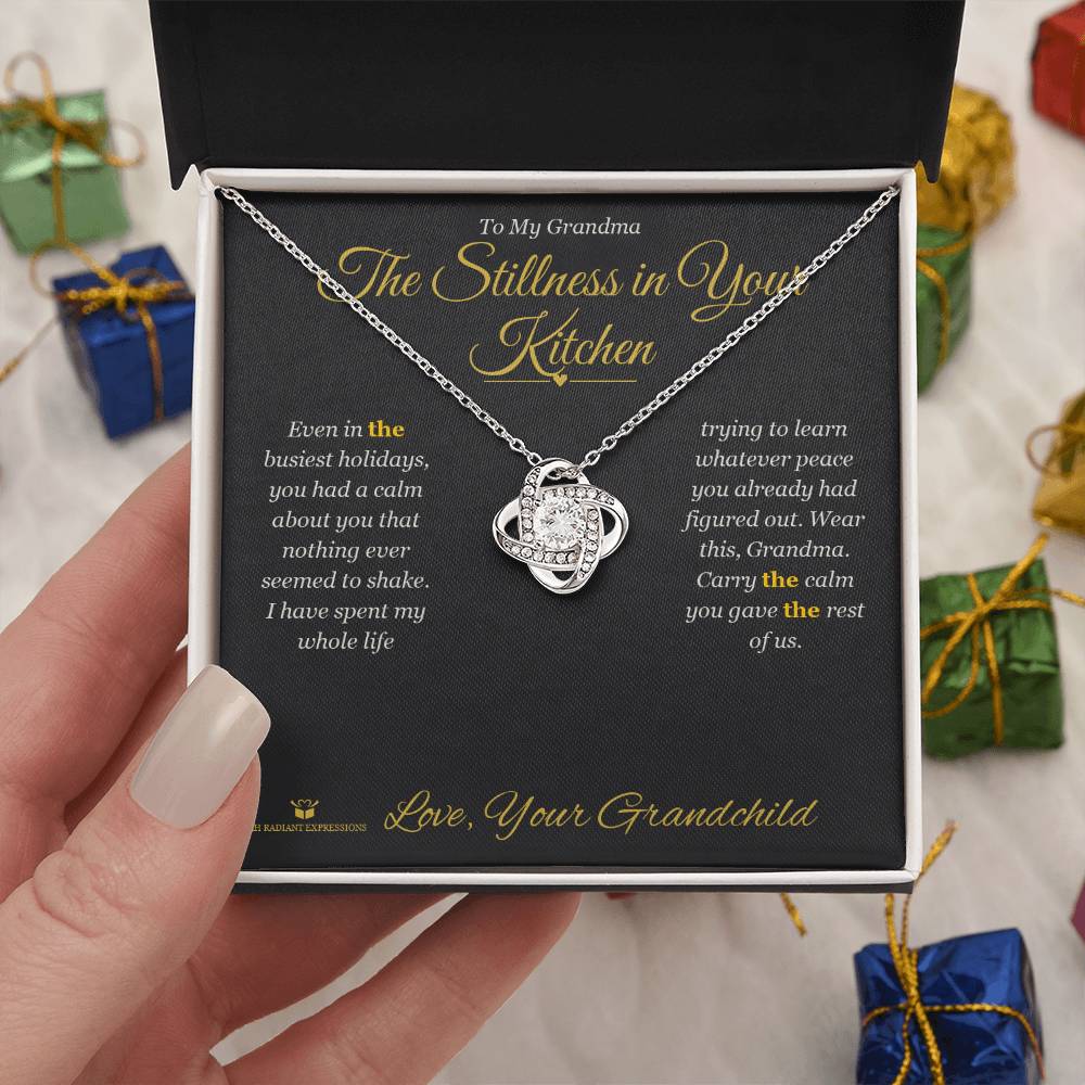 The Stillness in Your Kitchen - Love Knot Necklace for Grandmother
