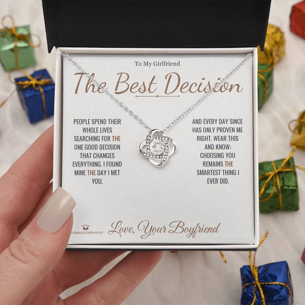 The Best Decision - Love Knot Necklace for Girlfriend