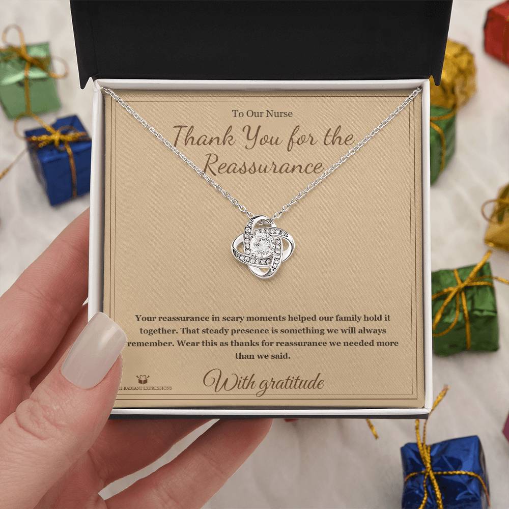 Thank You for the Reassurance - Love Knot Necklace for Nurse