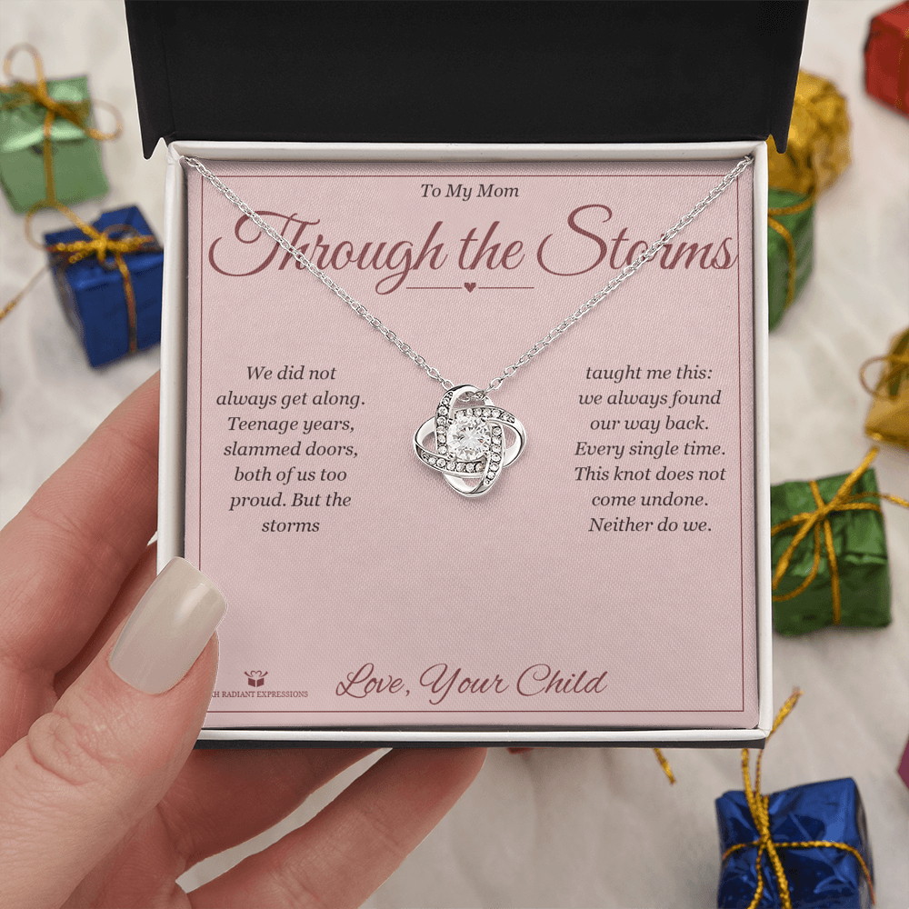 Through the Storms - Love Knot Necklace for Mom