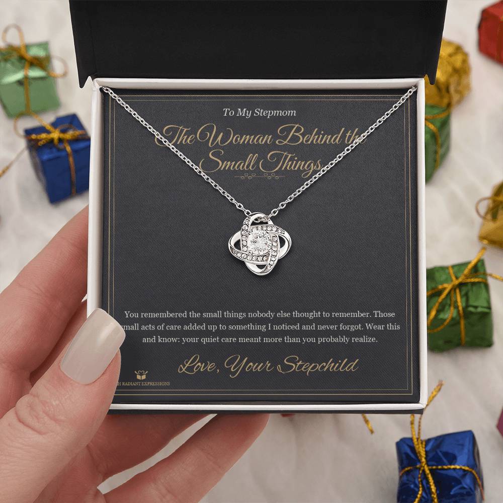 The Woman Behind the Small Things - Love Knot Necklace for Stepmom