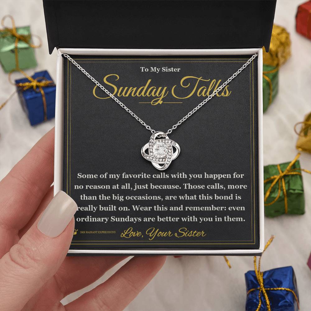Sunday Talks - Love Knot Necklace for Sister