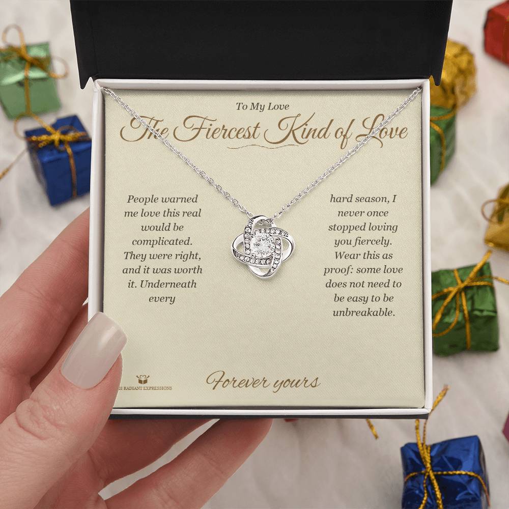The Fiercest Kind of Love - Love Knot Necklace for Partner