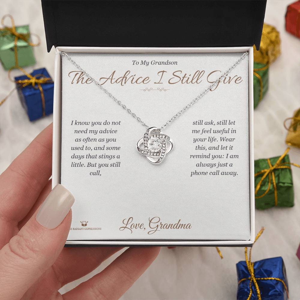 The Advice I Still Give - Love Knot Necklace for Grandson