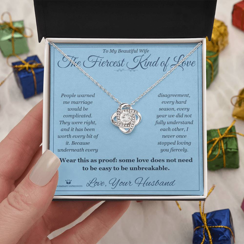 The Fiercest Kind of Love - Love Knot Necklace for Wife