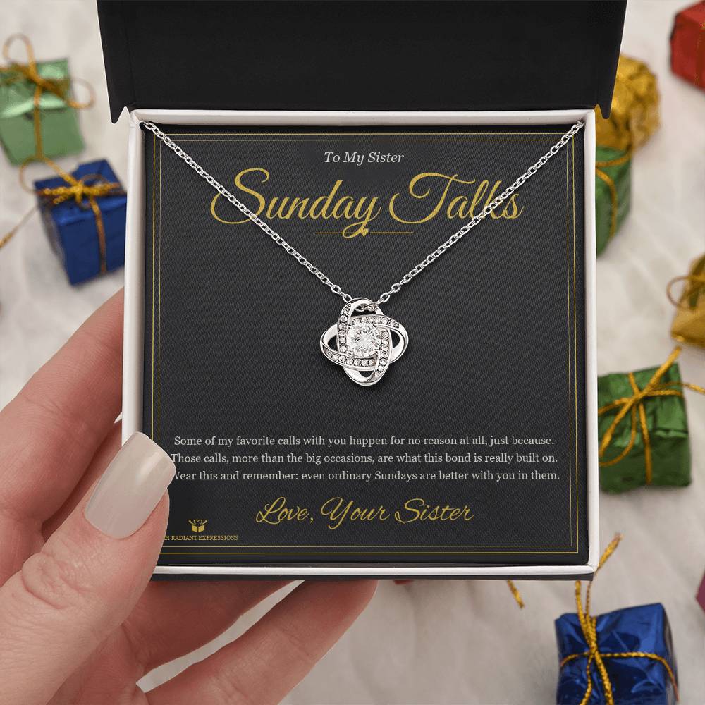 Sunday Talks - Love Knot Necklace for Sister