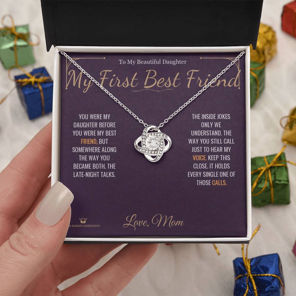 My First Best Friend - Love Knot Necklace for Daughter - personalized keepsake gift from SKH Radiant Expressions