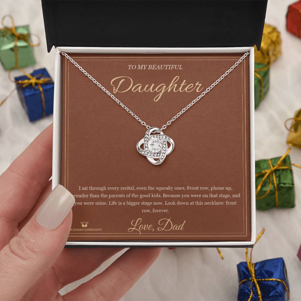 Front Row Forever - Love Knot Necklace for Daughter