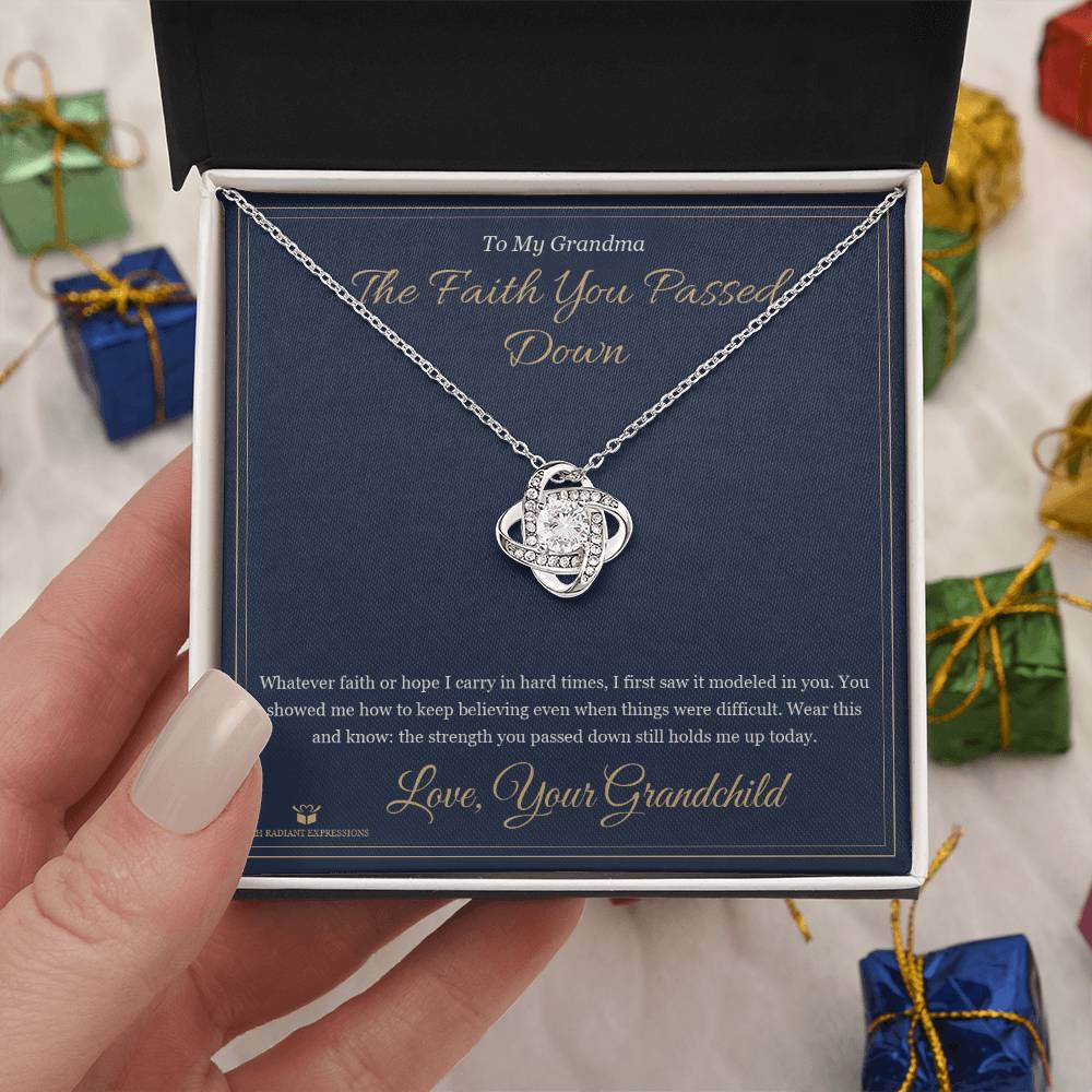 The Faith You Passed Down - Love Knot Necklace for Grandmother