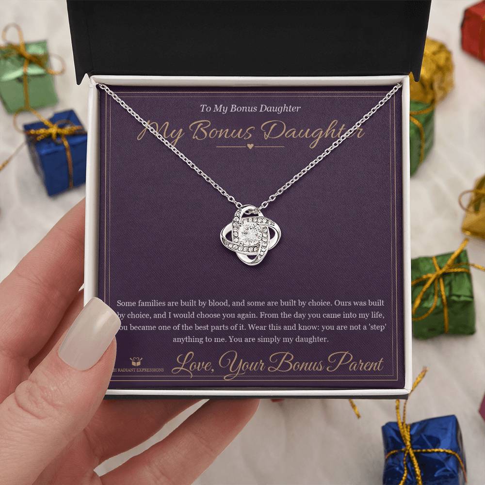 My Bonus Daughter - Love Knot Necklace for Stepdaughter