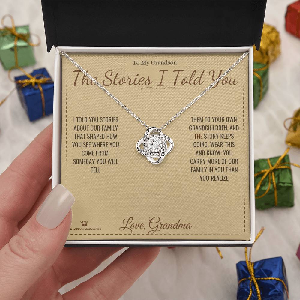 The Stories I Told You - Love Knot Necklace for Grandson