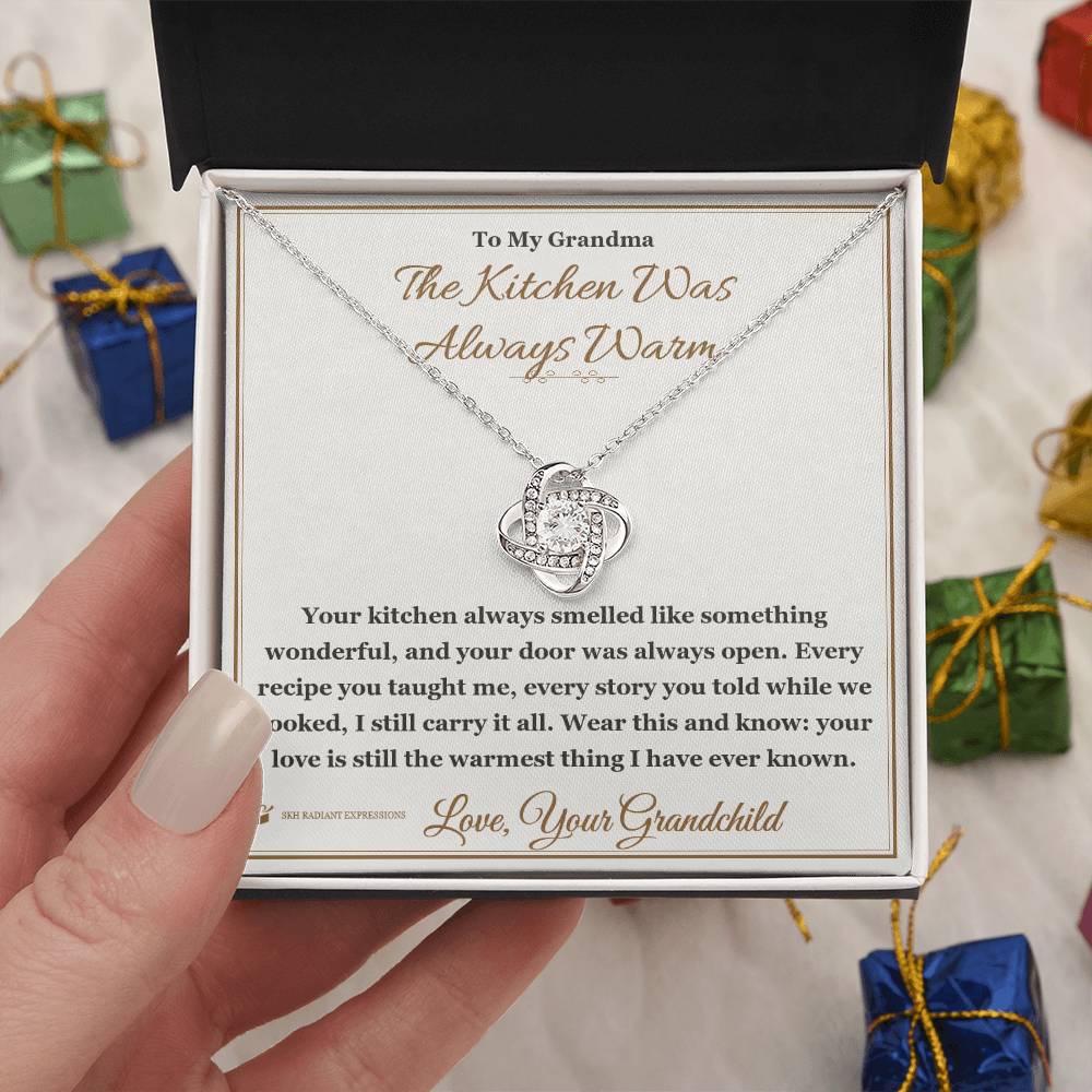 The Kitchen Was Always Warm - Love Knot Necklace for Grandmother