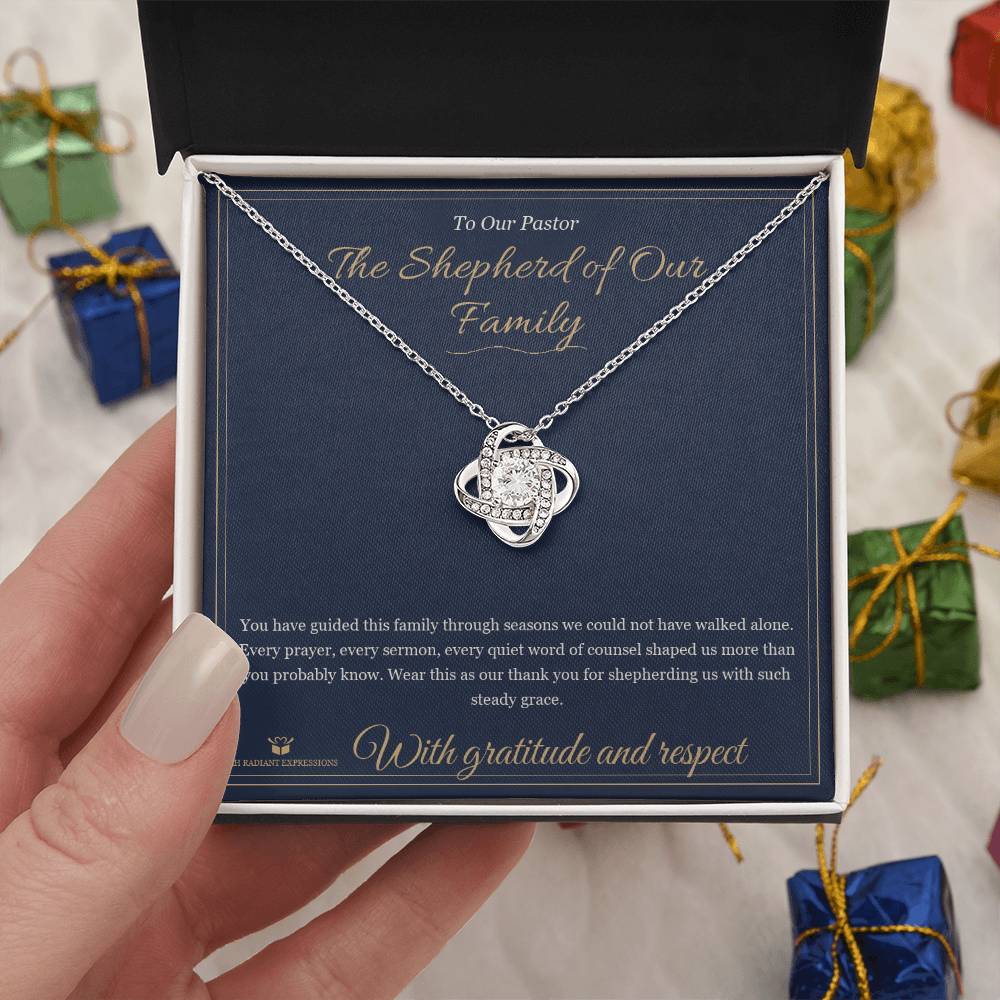 The Shepherd of Our Family - Love Knot Necklace for Pastor