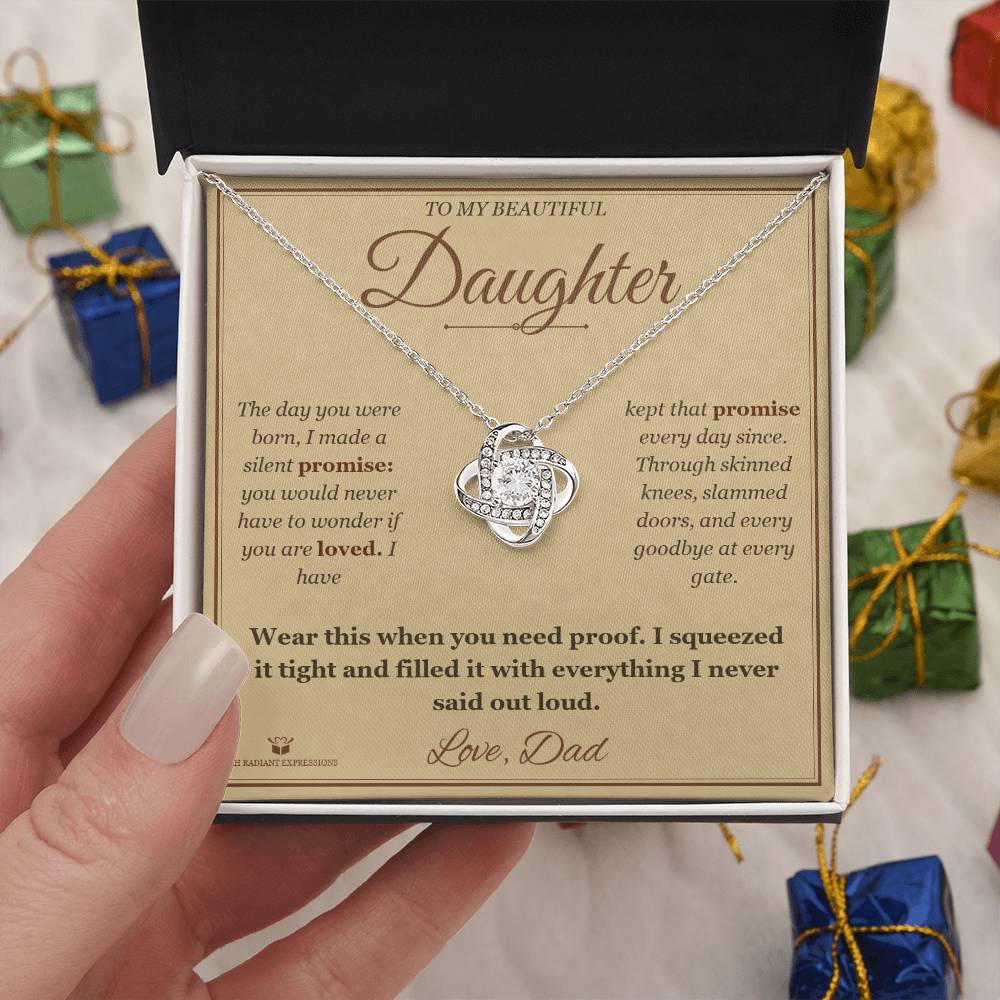The Silent Promise - Love Knot Necklace for Daughter (TEST)