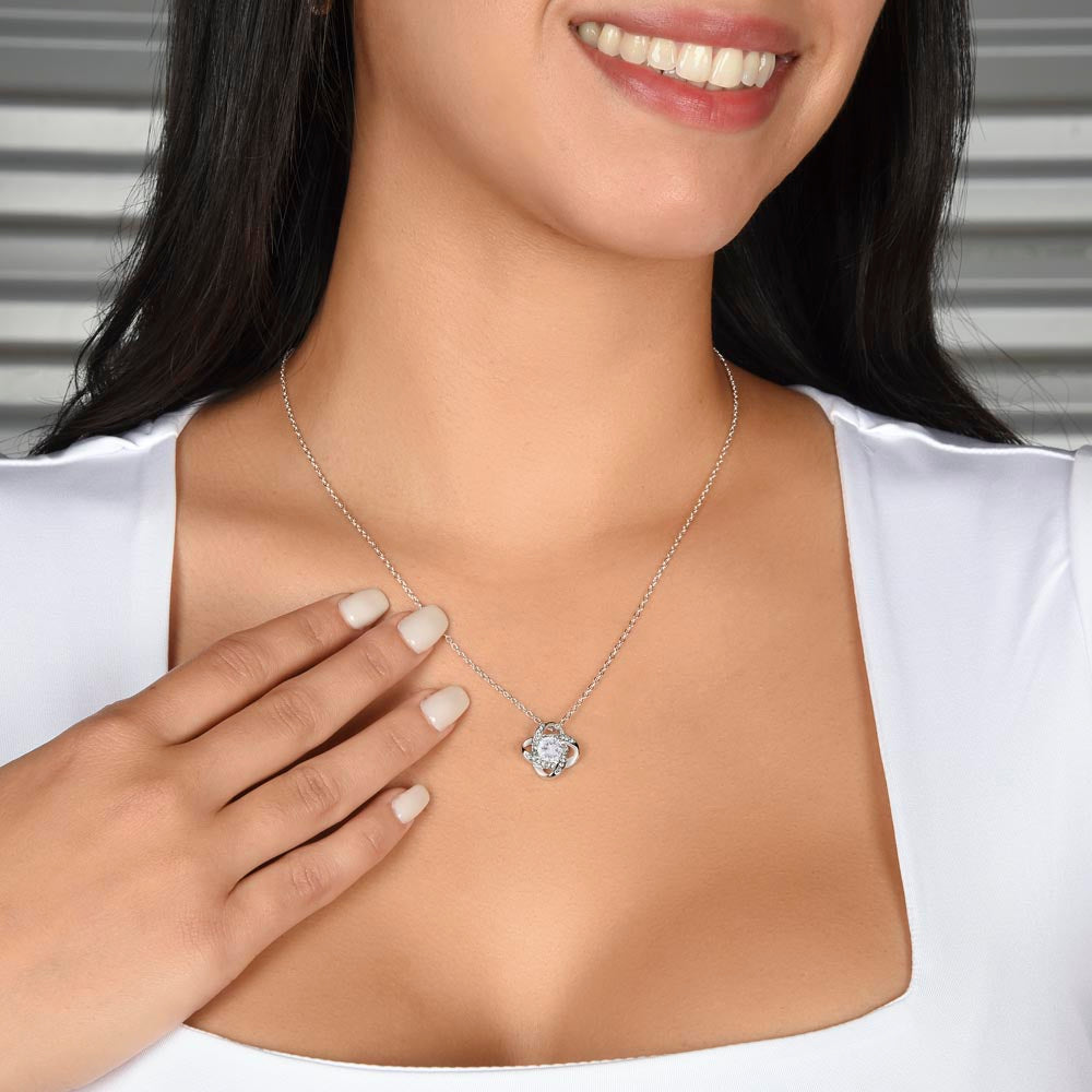 The Fiercest Kind of Love - Love Knot Necklace for Daughter