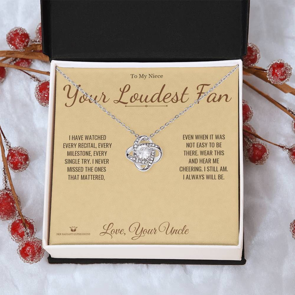 Your Loudest Fan - Love Knot Necklace for Niece