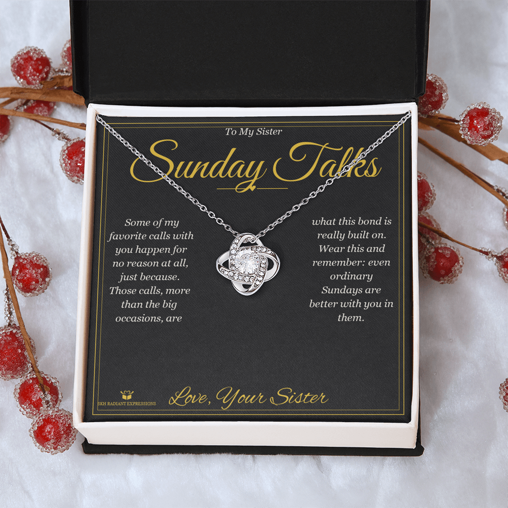 Sunday Talks - Love Knot Necklace for Sister
