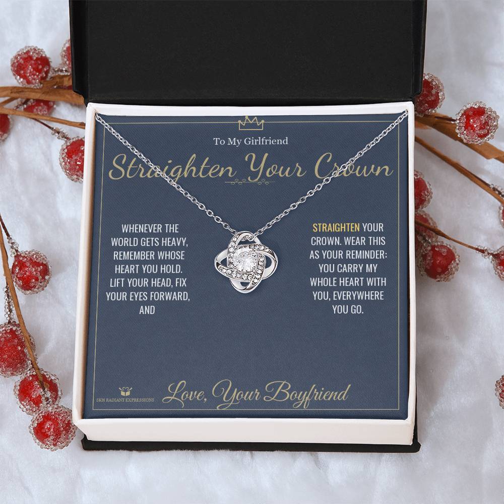 Straighten Your Crown - Love Knot Necklace for Girlfriend
