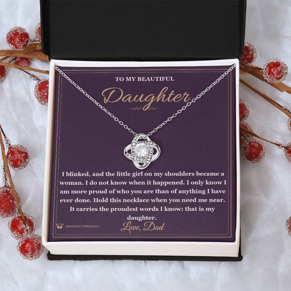 A Woman Now - Love Knot Necklace for Daughter