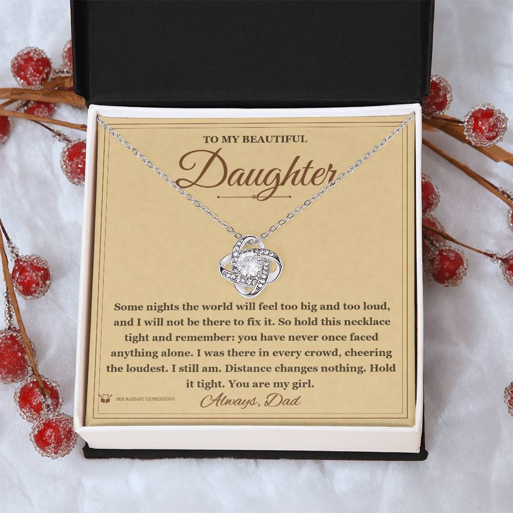 Never Alone - Love Knot Necklace for Daughter