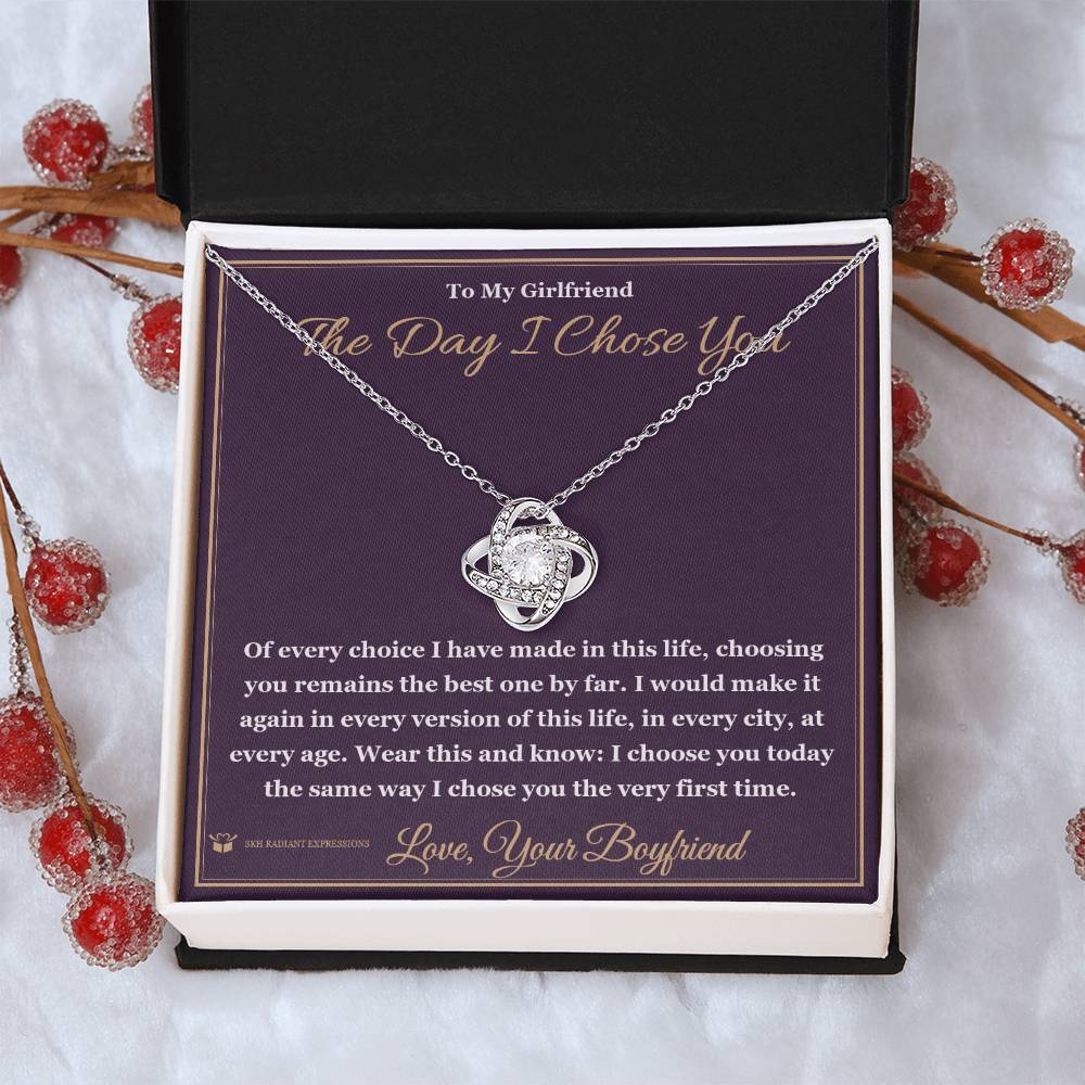 The Day I Chose You - Love Knot Necklace for Girlfriend