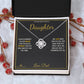 Braver. Stronger. Loved. - Love Knot Necklace for Daughter
