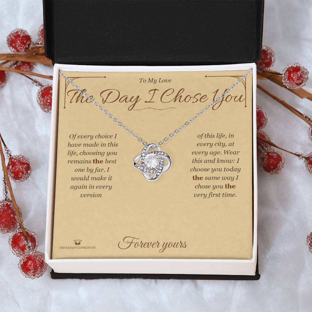 The Day I Chose You - Love Knot Necklace for Partner